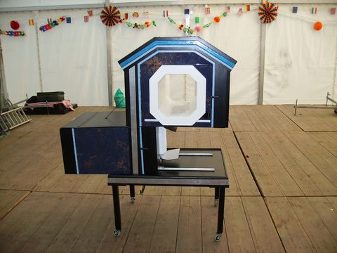 Aparato de grandes ilusiones listo en el escenario